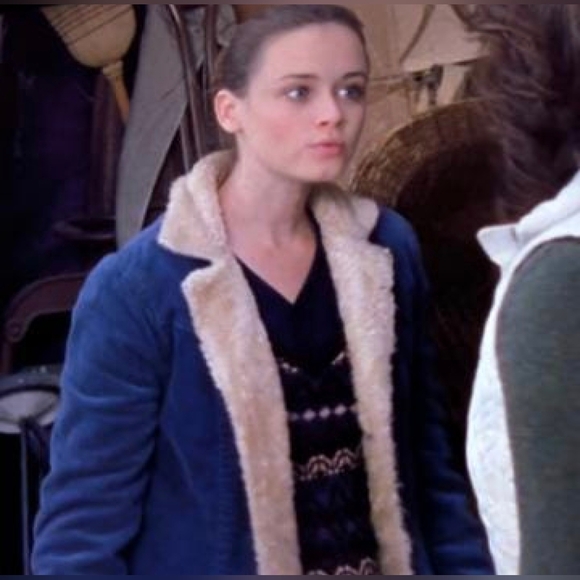 Vintage Earl Jeans Sherpa Lined Jacket Coat Gilmore Girls Inspired Size L - Picture 5 of 5